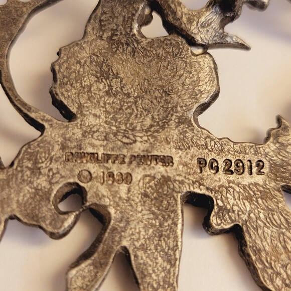 1989 RAWCLIFFE PEWTERLILLIE HEART SHAPEPOTPOURRI LID PC 2912 - Picture 6 of 8